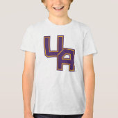 Universiteit van Albany Initialen Logo Tri-Blend Shirt (Voorkant)