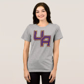 Universiteit van Albany Initialen Logo Tri-Blend Shirt (Voorkant volledig)
