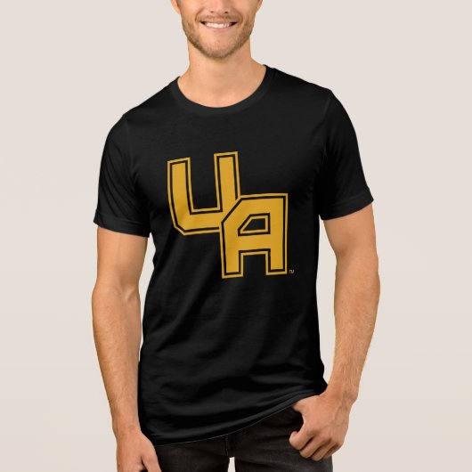Universiteit van Albany Initialen Logo Tri-Blend Shirt (Voorkant)