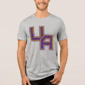 Universiteit van Albany Initialen Logo Tri-Blend Shirt (Voorkant)