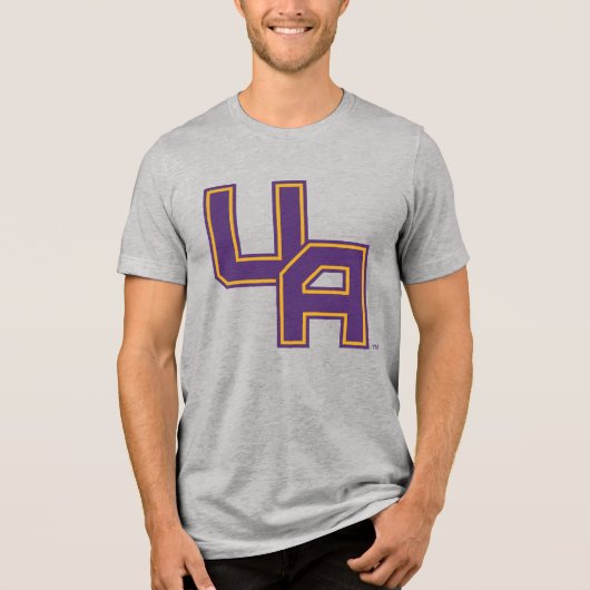 Universiteit van Albany Initialen Logo Tri-Blend Shirt (Voorkant)