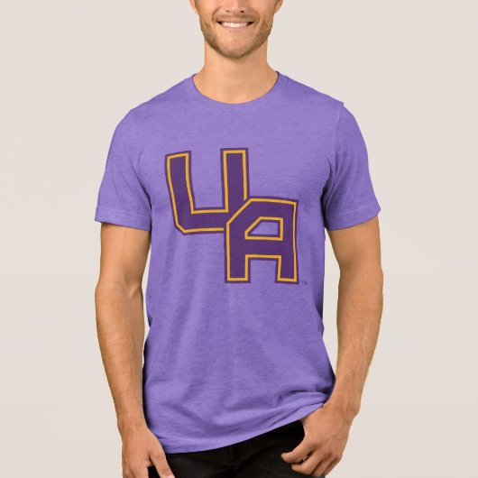 Universiteit van Albany Initialen Logo Tri-Blend Shirt (Voorkant)
