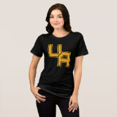 Universiteit van Albany Initialen Logo Tri-Blend Shirt (Voorkant volledig)