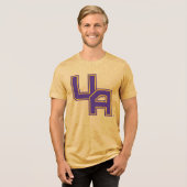 Universiteit van Albany Initialen Logo Tri-Blend Shirt (Voorkant volledig)