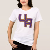 Universiteit van Albany Initialen Logo Tri-Blend Shirt (Voorkant)