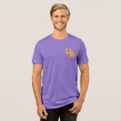 Universiteit van Albany Initialen Logo Tri-Blend Shirt (Voorkant volledig)