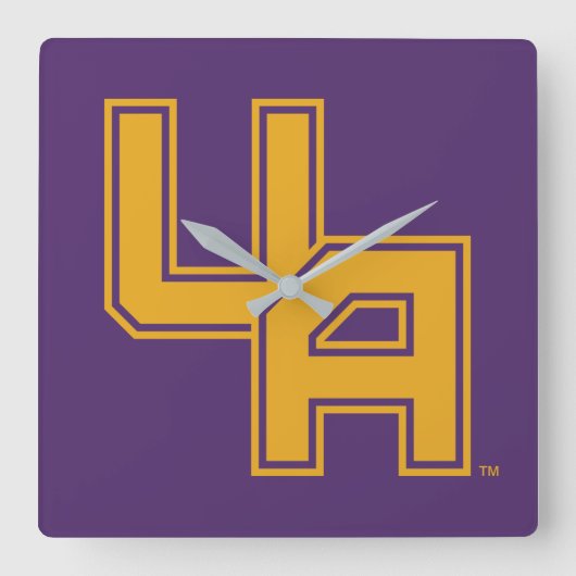 Universiteit van Albany Initialen Logo Vierkante Klok (Voorkant)