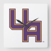 Universiteit van Albany Initialen Logo Vierkante Klok (Voorkant)