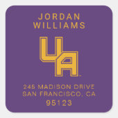 Universiteit van Albany Initialen Logo Vierkante Sticker (Voorkant)