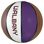 Universiteit van Albany Wordmark Basketbal (Verticaal)