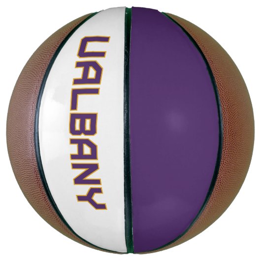 Universiteit van Albany Wordmark Basketbal (Verticaal)