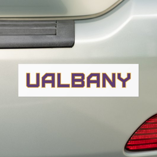 Universiteit van Albany Wordmark Bumpersticker (Op auto)
