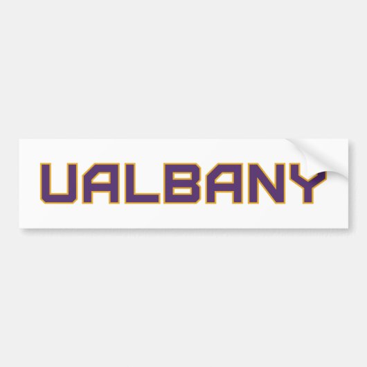 Universiteit van Albany Wordmark Bumpersticker (Voorkant)