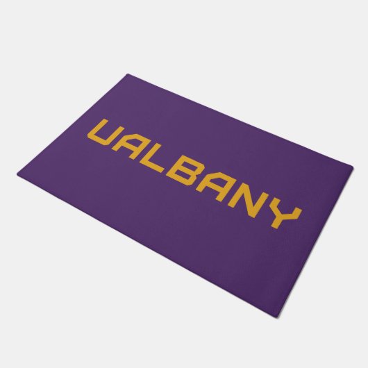 Universiteit van Albany Wordmark Deurmat (Schuin)