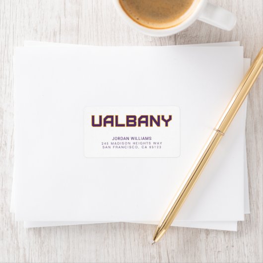 Universiteit van Albany Wordmark Etiket (Insitu)