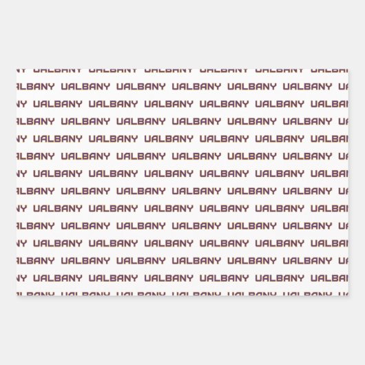 Universiteit van Albany Wordmark Inpakpapier Vel (Voorkant)