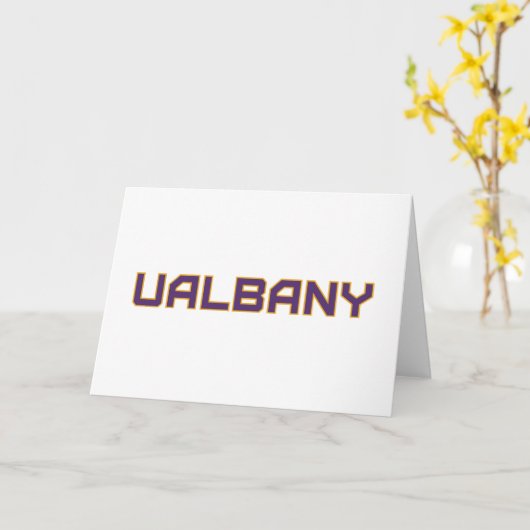 Universiteit van Albany Wordmark Kaart (Gele Bloem)