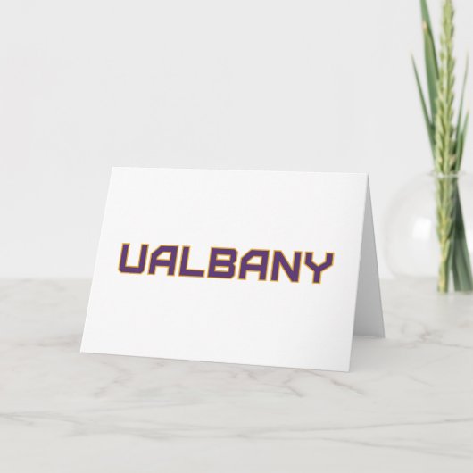 Universiteit van Albany Wordmark Kaart (Voorkant)