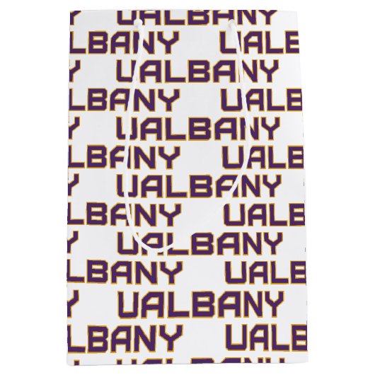 Universiteit van Albany Wordmark Medium Cadeauzakje (Voorkant)