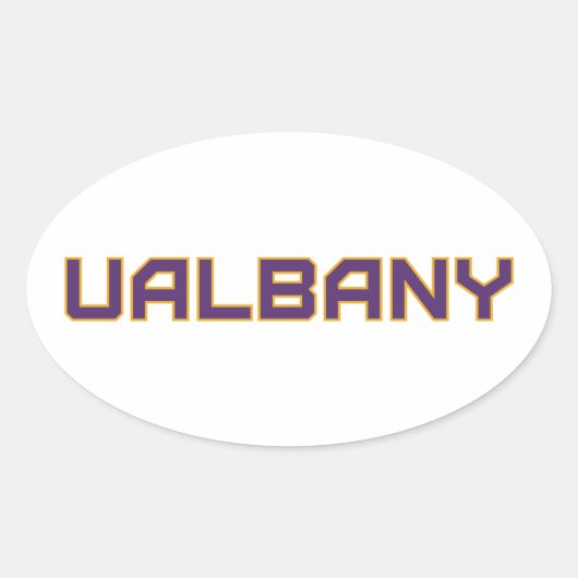 Universiteit van Albany Wordmark Ovale Sticker (Voorkant)