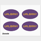Universiteit van Albany Wordmark Ovale Sticker (Vel)