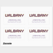 Universiteit van Albany Wordmark Rechthoekige Sticker (Vel)