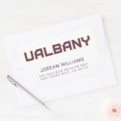 Universiteit van Albany Wordmark Rechthoekige Sticker (Envelop)