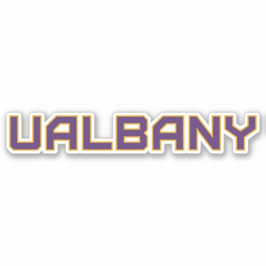 Universiteit van Albany Wordmark Sticker (Voorkant)