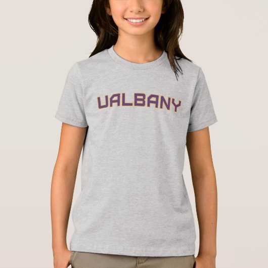 Universiteit van Albany Wordmark Tri-Blend Shirt (Voorkant)