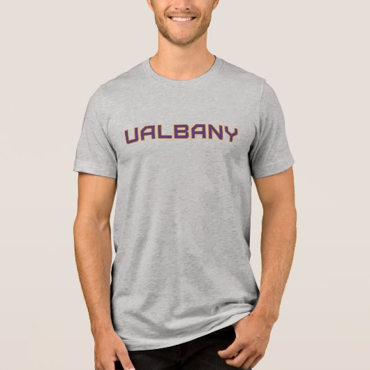 Universiteit van Albany Wordmark Tri-Blend Shirt (Voorkant)