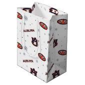 Universiteit van Auburn | vakantiepatroon Medium Cadeauzakje (Achterkant Gekanteld)