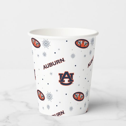 Universiteit van Auburn | vakantiepatroon Papieren Bekers (Achterkant)