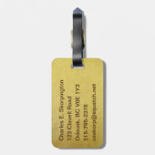 Universiteit van Beringia Football Bagagelabel (Achterkant verticaal)