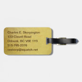 Universiteit van Beringia Football Bagagelabel (Achterkant horizontaal)