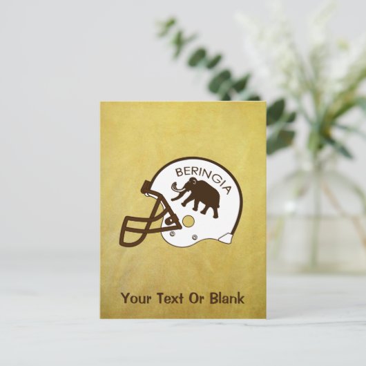 Universiteit van Beringia Football Briefkaart (Staand voorkant)