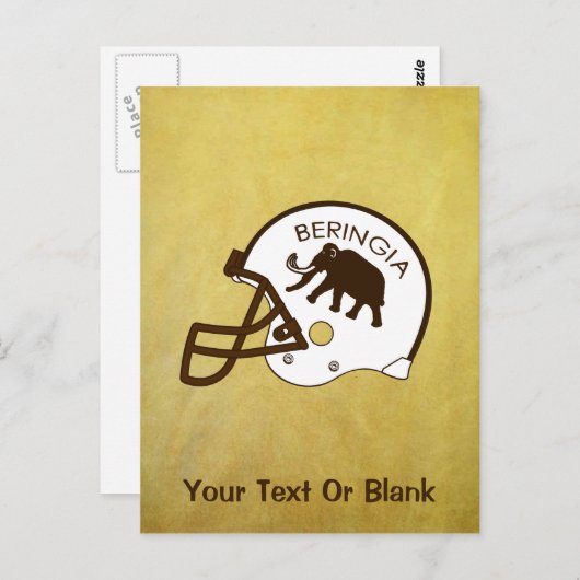 Universiteit van Beringia Football Briefkaart (Voorkant / Achterkant)