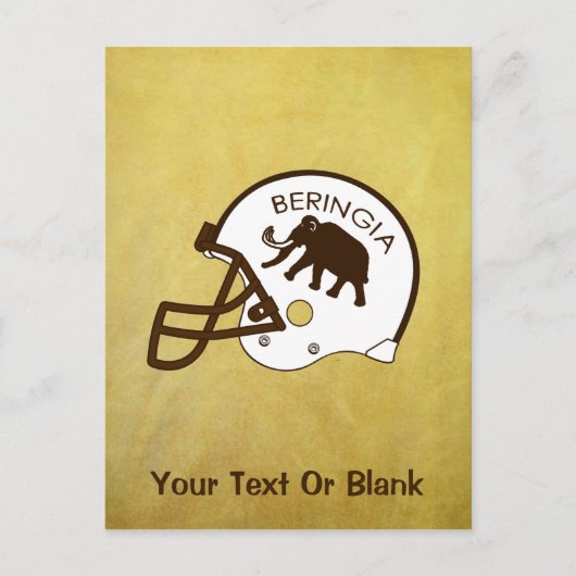 Universiteit van Beringia Football Briefkaart (Voorkant)