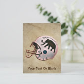 Universiteit van Beringia Football Briefkaart (Staand voorkant)