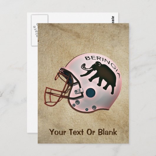 Universiteit van Beringia Football Briefkaart (Voorkant / Achterkant)