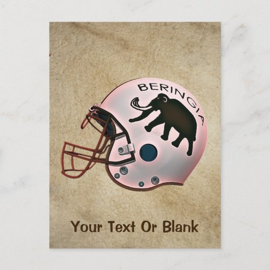 Universiteit van Beringia Football Briefkaart (Voorkant)