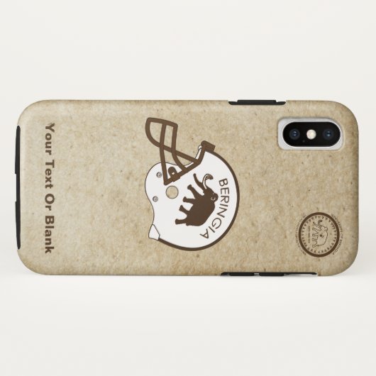 Universiteit van Beringia Football Case-Mate iPhone Case (Achterkant (horizontaal))