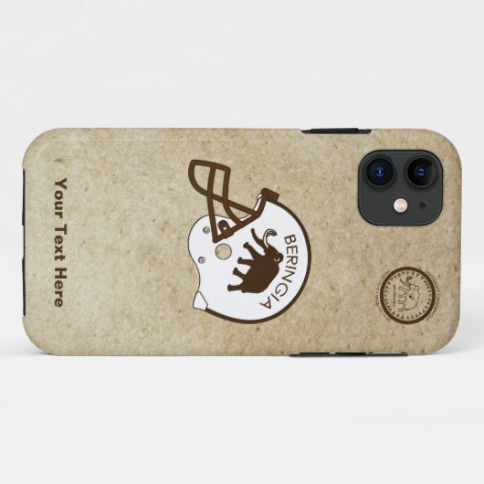 Universiteit van Beringia Football Case-Mate iPhone Case (Achterkant (horizontaal))