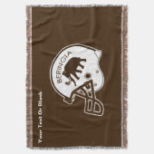 Universiteit van Beringia Football Deken (Voorkant Verticaal)