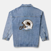 Universiteit van Beringia Football Denim Jacket (Achterkant)