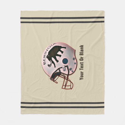 Universiteit van Beringia Football Fleece Deken (Voorkant)