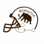 Universiteit van Beringia Football Fotobeeldje Magneet<br><div class="desc">Een helm van het football met de iconische primitieve Wooly Mammoth mascot van de mythische Universiteit van Beringia, opgericht in 20000 BCE, staat op de helm ook "BERINGIA". Beringia is de naam die wordt gegeven aan de Bering-landbrug en de gebieden van Alaska en Siberië die erop grenzen. Het Wooly Mammoth-afbeelding...</div>