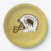 Universiteit van Beringia Football Helmet Papieren Bordje (Voorkant)