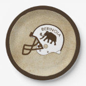 Universiteit van Beringia Football Helmet Papieren Bordje (Voorkant)