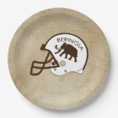 Universiteit van Beringia Football Helmet Papieren Bordje (Voorkant)