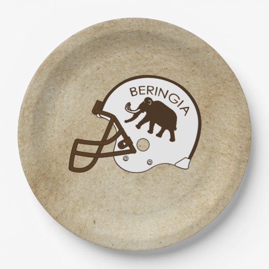 Universiteit van Beringia Football Helmet Papieren Bordje (Voorkant)